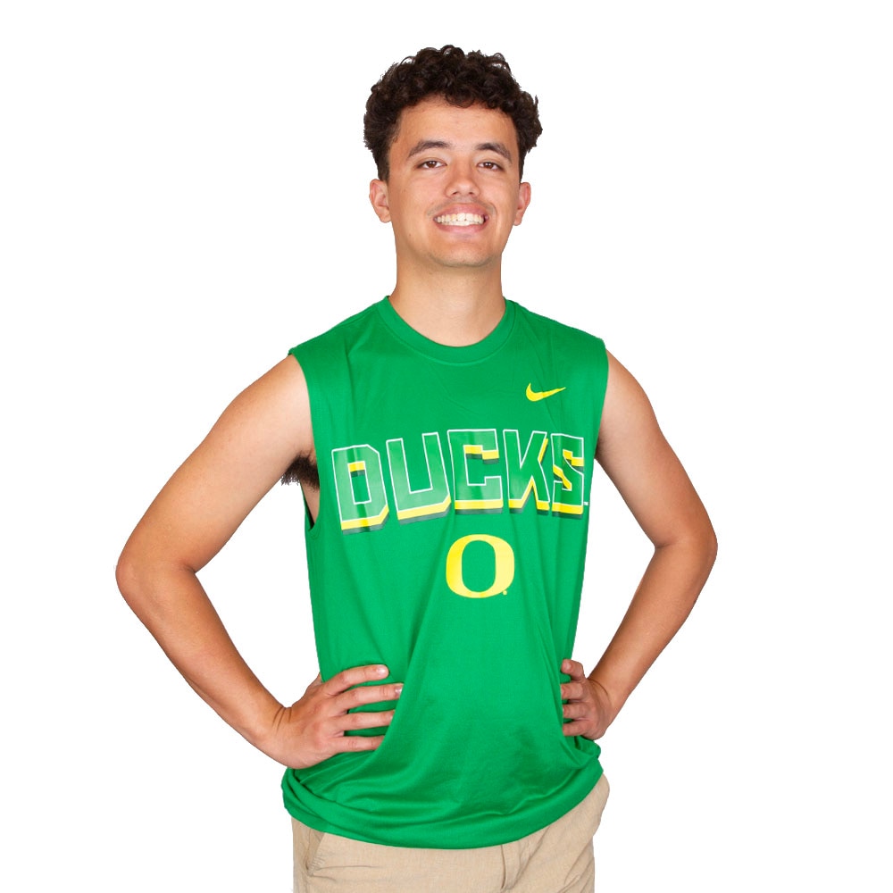Classic Oregon O, Nike, Green, Sleeveless, Performance/Dri-FIT, Men, Legend, Tonal, Tank-top, 886736